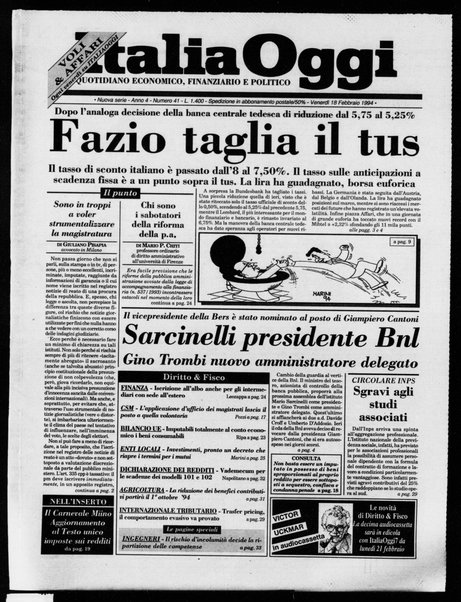 Italia oggi : quotidiano di economia finanza e politica